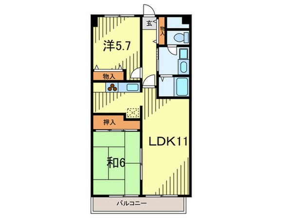 グレースコート直井の物件間取画像